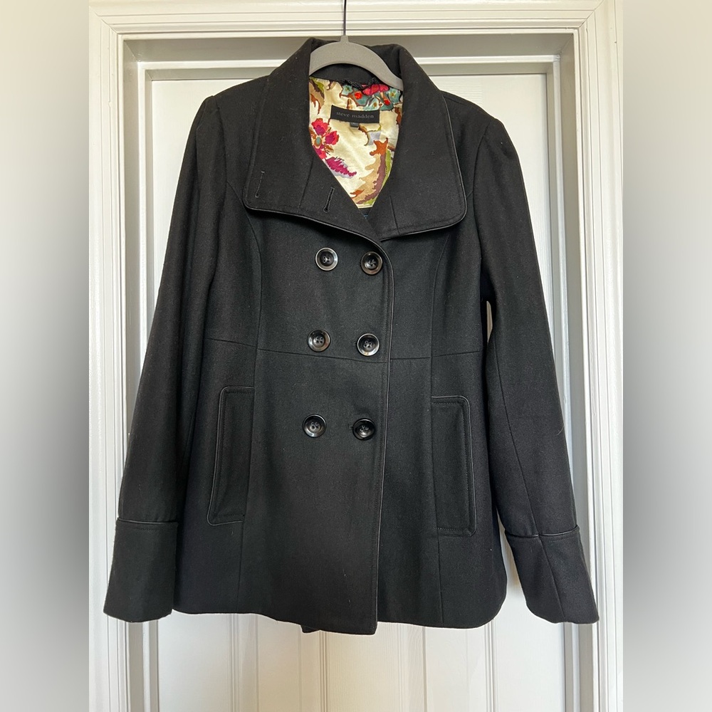 Steve Madden Wool Blend Peacoat